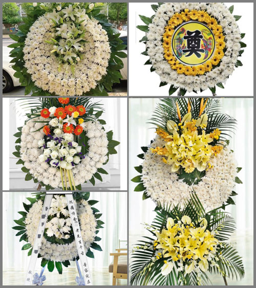 江西赣州宁都县湛田乡大富足村花圈速递
